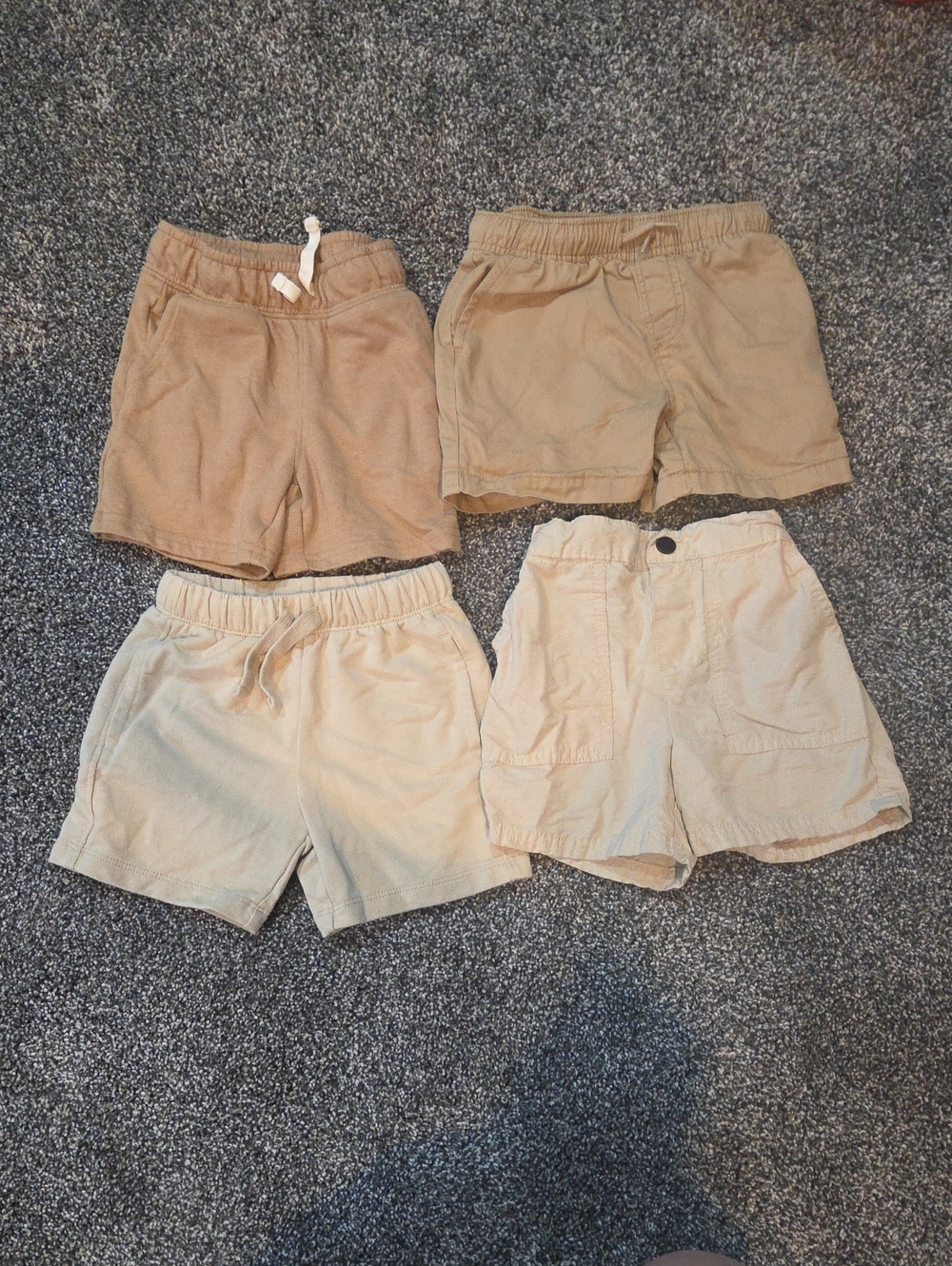 Kids Neutral Beige Cotton Shorts Pack - Classic Summer Bottoms